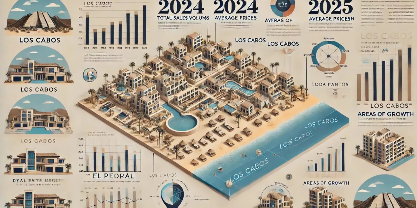 Comparativo de ventas inmobiliarias en Los Cabos entre 2023 y 2024